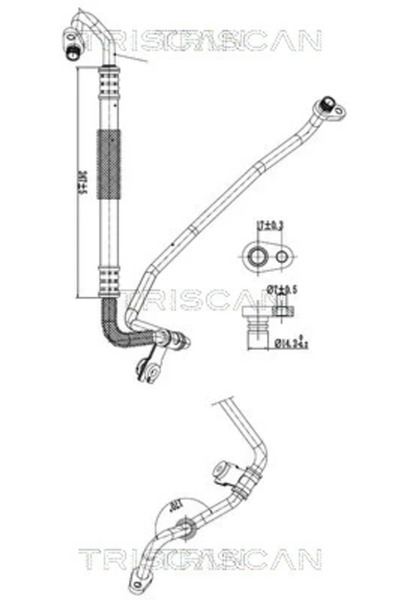 TRISCAN Conducta Presiune Variabila Aer Conditionat Citroen DS3 Ds Ds 3