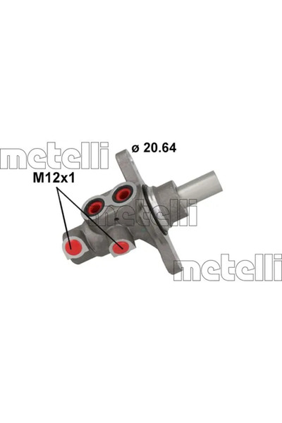 METELLI Pompă centrală frana Renault Twingo 3 Smart Forfour/Fortwo
