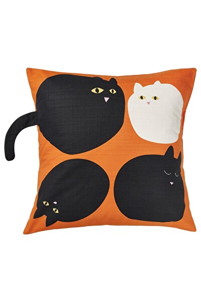 IKEA MÄVINN Cushion Cover, Orange Cat, 50 x 50 cm
