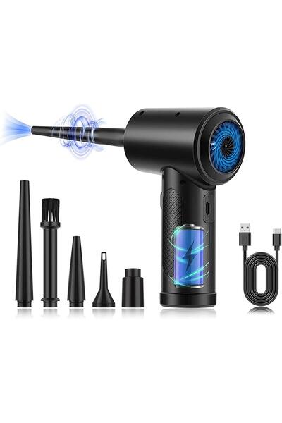 Arabest Compressed Air Duster,Portable Air Blower with LED Light, Cordless Ai...