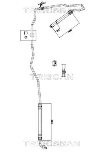 TRISCAN Хидравличен маркуч на кормилната система от кормилната кутия до разши...