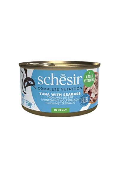 Schesir A carton containing 12 cans of Cheezer Tuna Whole with Sea Bass in Je...