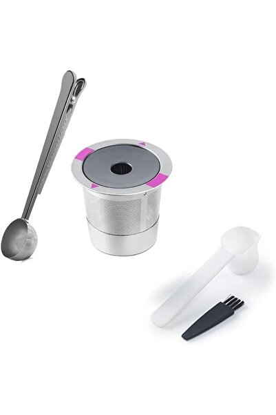 Arabest Stianless Steel Reusable K Cup Coffee Pods Compatible with Spoon,Brush