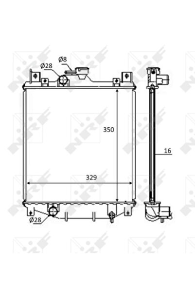 NRF Радиатор за охлаждане на двигателя на Suzuki Swift