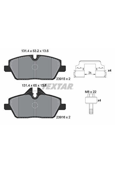 TEXTAR Set Placute Frana Frana Disc Bmw I3