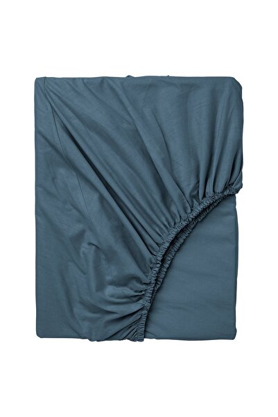 IKEA Cearșaf cu elastic DVALA, albastru, 80 x 200 cm