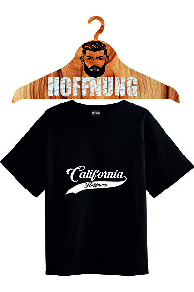 HOFFNUNG Unisex Cotton Oversized "California Hoffnung" Printed Crew Neck Comf...