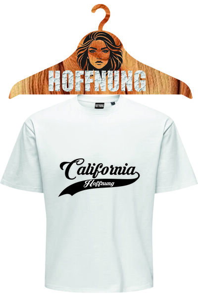 HOFFNUNG Unisex Cotton Oversized "California Hoffnung" Printed Crew Neck Comf...