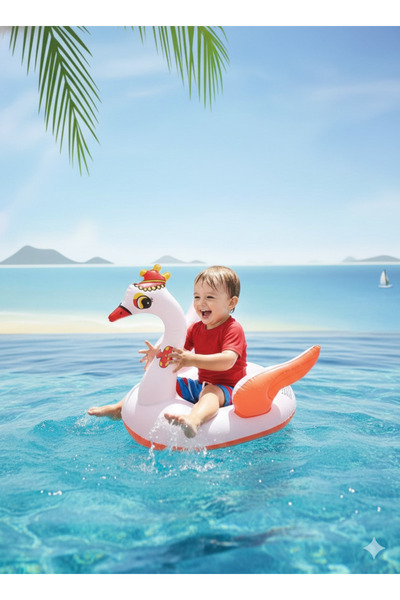 ŞAMPİYON TİCARET Patterned Children's Ring Swan Sea Ring 0-8 Years Old