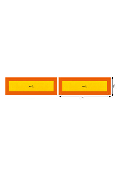 Hicovo Set 2 Placute Reflectorizante Galben/Rosu Fluorescent 565X196 Mm Alumi...