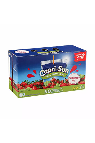 Capri - Sun Capri Sun Strawberry Flavored Drinking Juice In Pouch- 10 Pouch X...