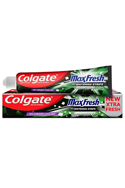 Colgate معجون أسنان ماكس فريش بنكهة فحم الخيزران مع شرائح التبييض - 100 مل