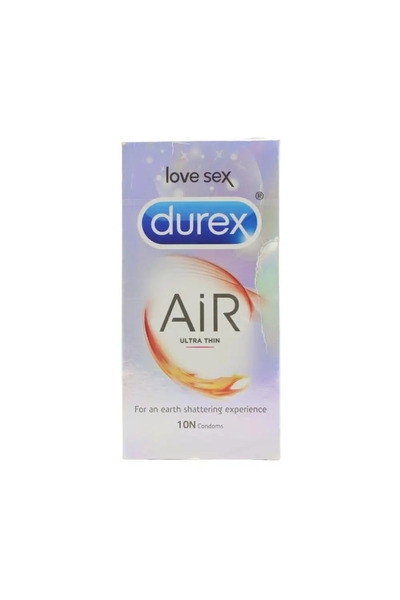 Durex Air transparent Lubricated Natural Rubber Latex Condoms-10pcs