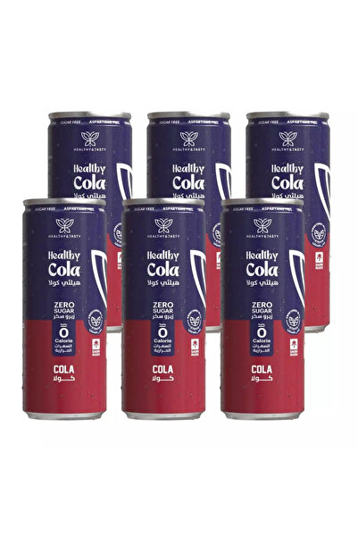 healthy cola مشروب غازي بنكهة الكولا خالي من السكر - 6 × 250 مل