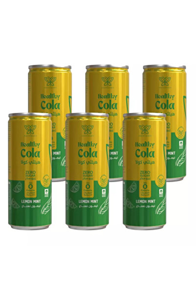 healthy cola مشروب غازي بنكهة الليمون والنعناع خالي من السكر - 6 × 250 مل