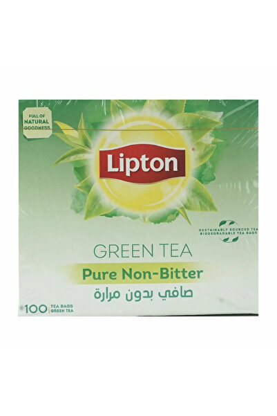 Lipton أكياس شاي قابلة للتحلل الحيوي، شاي أخضر نقي غير مر - عبوة من 100 كيس شاي