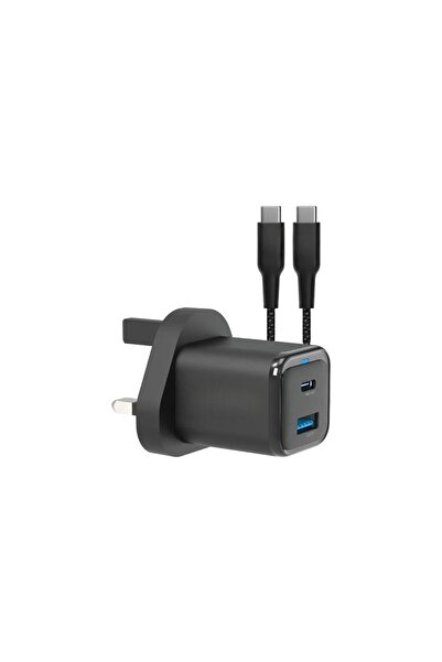 Tradeo 35W Dual Port Super Compact Fast Charger with USB-C to USB-C Cable (1.2m)
