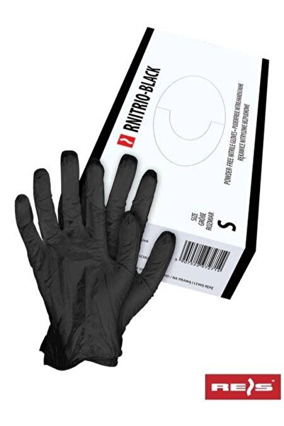 Raw-Pol Mănuși de protecție de unică folosință, fără pudră, RNITRIO-BLACK, se...