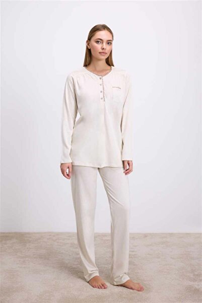 civetta طقم بيجامة من تي شيرت بأكمام طويلة وبنطلون