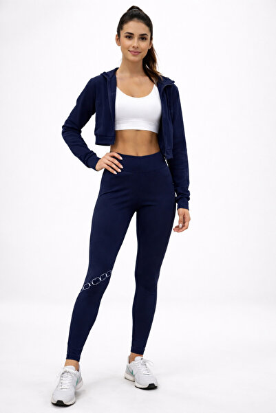 NOVİ Elastic Shaping / Sculpting Flexible Sports Tights-Navy Blue