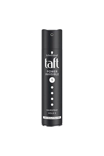 Taft Set of 3 x Power Invisible Hairspray, Hold Level 5, Vegan Formula, 250 ml