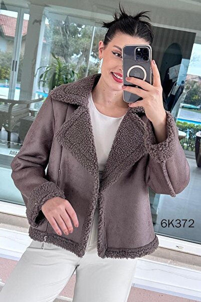 İnce Topuk معطف فرو نابا بسحّاب 6k372