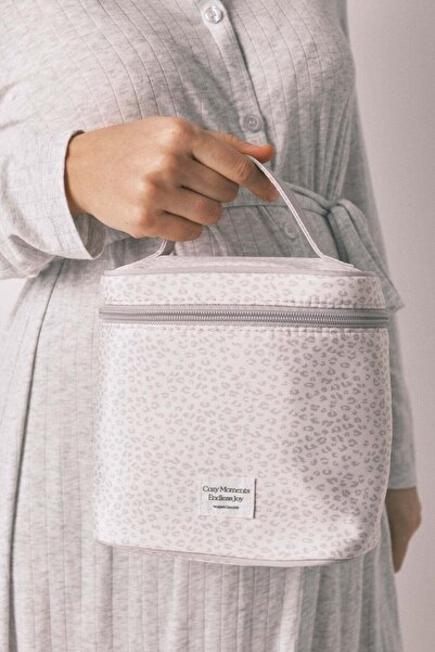 Women'secret حقيبة زينة للحوامل بنقشة جلد الحيوانات