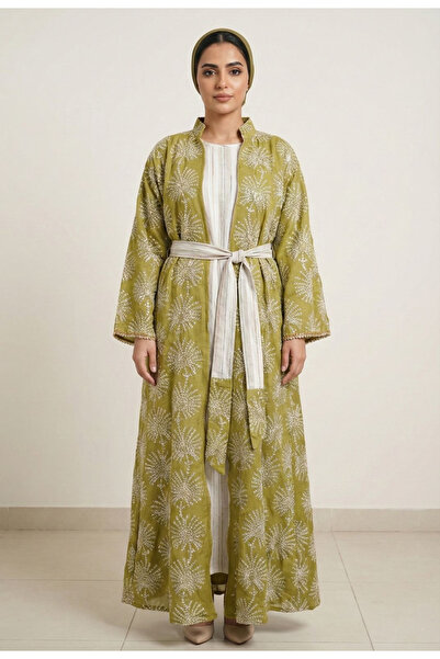Rokon Dana Embroidered two-piece jalabiya with a separate belt