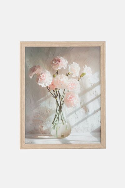 BEBEHOME Pot Botanical Flower Vase Paint Framed Wall Art