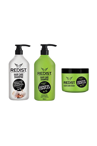 Redist Redist Package: Garlic Shampoo 1000 ml, Keratin Shampoo 1000 ml and Ke...