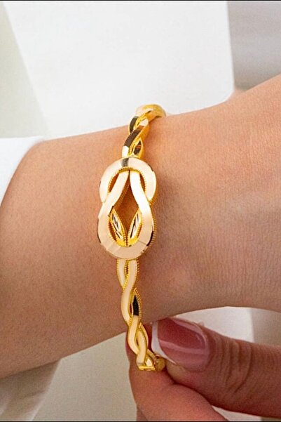 Çgk Çiğdem Gürel Kuyumculuk Düğüm Ajda Model Altın Kelepçe Bilezik