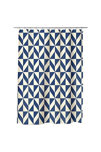 ART FACTORY Shower Curtain for Bath Blue Shadow Lines