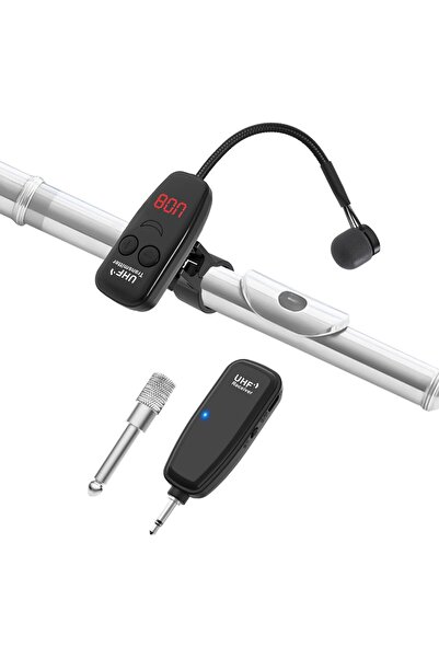XIAOKOA Wireless Microphone, UHF Wind Instrument Clip Microphones