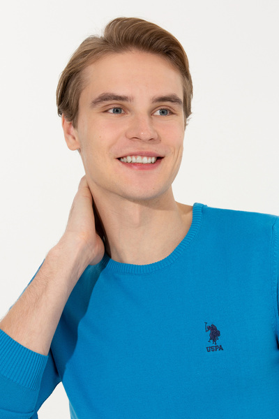 U.S. Polo Assn. Men's Cobalt Blue Basic Sweater 50253443-Vr077