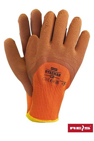 Raw-Pol Protective gloves, latex dipped and insulated - Rtasman, Reis 10 Orange
