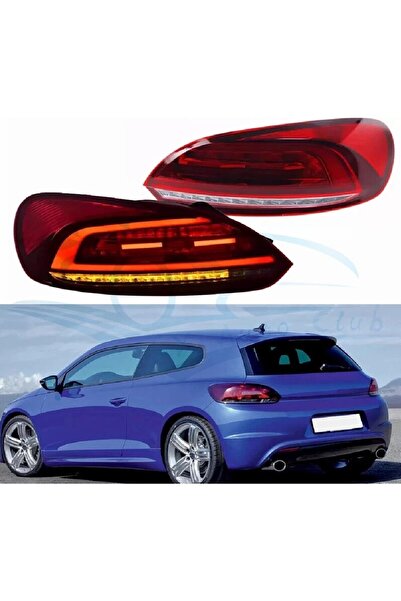 X POWER TUNİNG Vw Scirocco 2009-2014 Uyumlu Kırmızı Makyajlı Dizayn Ledli Ark...