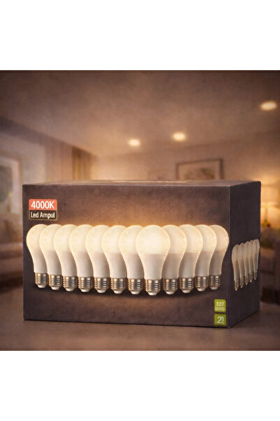 tuanna lighthing Kialed Ampul 10'lu Paket – Doğal & Dengeli Işık 4000K Ilık B...