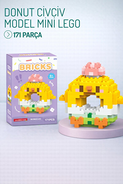 Nandy Home Donut Civciv Model Karakter Figürü 3D Yapı Oyuncakları