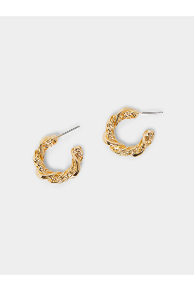 Styli Gold Twisted Hoop Earrings