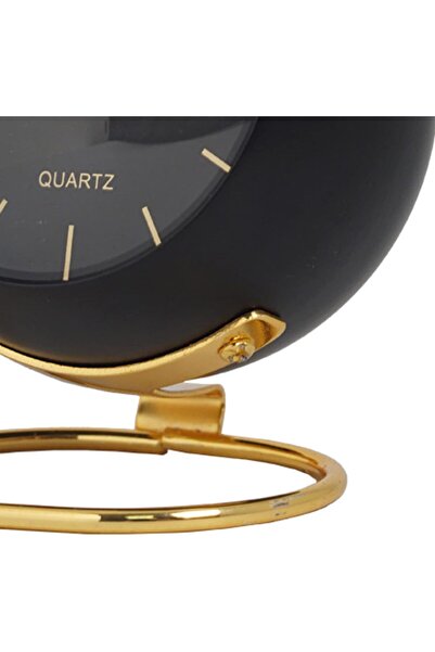 Generic Silent Nordic-Inspired Desk Clock with Luminous Hands - Battery Operated, Metal Round Alarm Clock fo