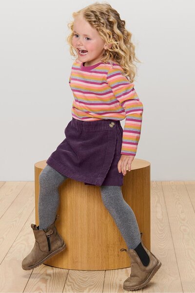 Tchibo تنانير منقوشة للبنات الصغيرات، لون بنفسجي داكن