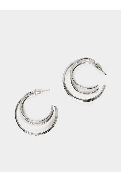 Styli Silver Triple Hoop Earrings
