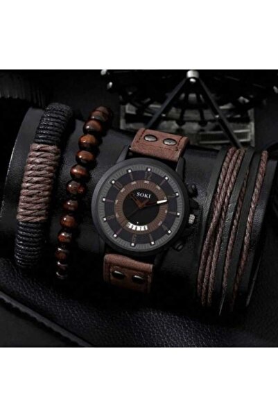 SOKI Men's watch and bracelet set