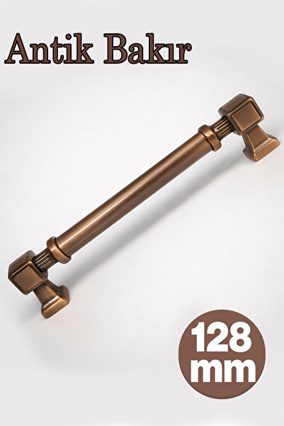 Badem10 Talas Düz Antik Bakır Çekmece Dolap Kulp 128 mm Metal Mobilya Mutfak ...