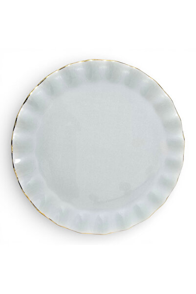 Sudedi Home Hüma Altın Yaldızlı Cam Pasta Tabağı Seti | 6’lı 21 cm