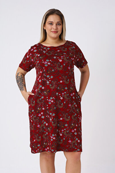 İntensive Жіноче плаття великого розміру з малюнком, бавовняне, з кишенями, з...