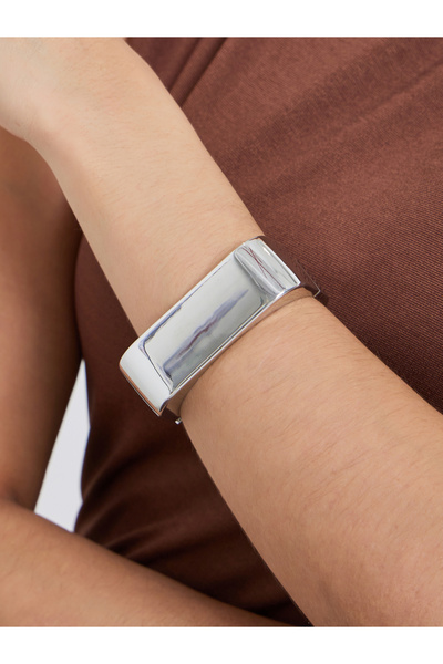 Styli Silver Square Bangle Bracelet