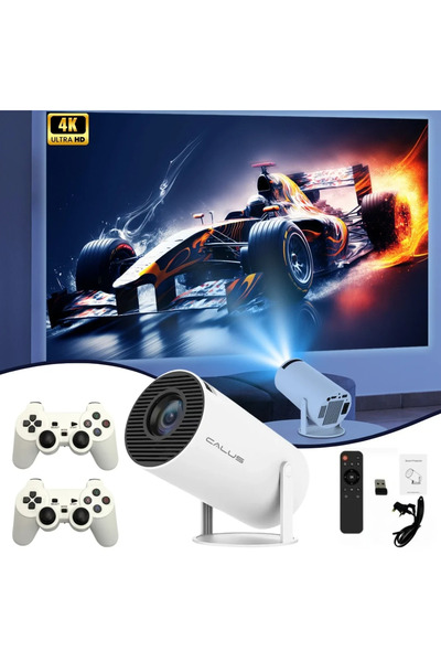 calus Wireless Smart Gaming Projector | (4K) | 5000 Lumens | Android 11 | 64G...