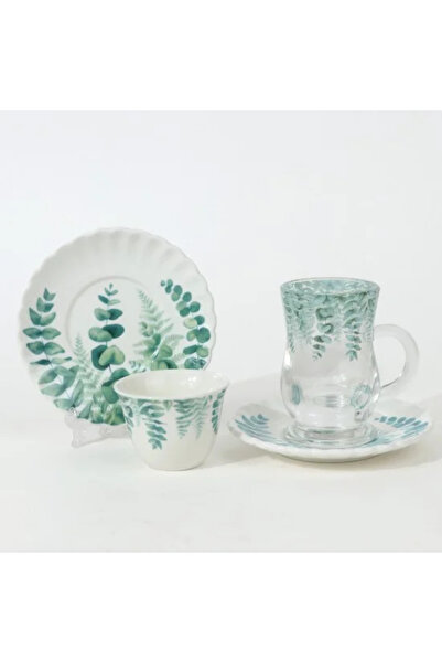 TULIN طقم تقديم قهوة وشاي مزخرف مكون من 36 قطعة