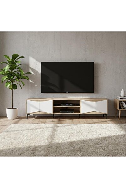 DEC33 طاولة تلفاز بتصميم هندسي عصري مقاس 160 سم